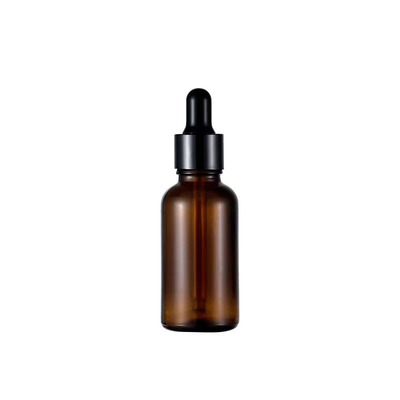 Cierre del gotero Botella de aceite esencial de color marrón de 30 ml para aceites naturales