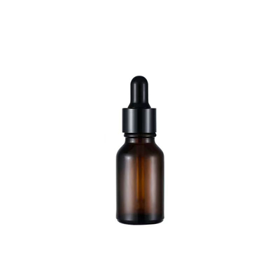 Cierre del gotero Botella de aceite esencial de color marrón de 30 ml para aceites naturales