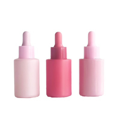 Botella de aceite esencial color Macaron de 30 ml con bomba de plástico PP y material de vidrio