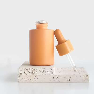 Botella de aceite esencial color Macaron de 30 ml con bomba de plástico PP y material de vidrio