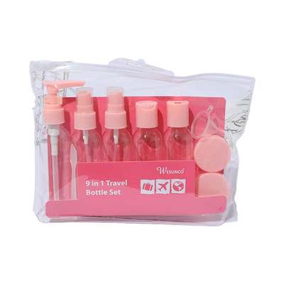 Conjunto de botellas de viaje de 50 ml Conjunto de botellas de viaje a prueba de fugas Conjunto de loción de champú líquido Conjunto en avión