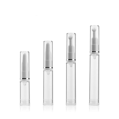 Contenedor de crema para ojos de 5 ml 10 ml 15 ml aplicador plano botella de crema para ojos sin aire