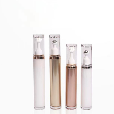 Contenedor de crema para ojos de 5 ml 10 ml 15 ml aplicador plano botella de crema para ojos sin aire