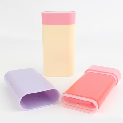 Barra de desodorante vacía personalizada de 20 g con base giratoria y resorte, botella de bálsamo, tubo cosmético para colorete, envase de plástico reutilizable