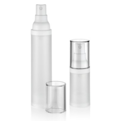 Botella con bomba sin aire de plástico de 5 ml, 10 ml, 15 ml y 30 ml de apariencia delicada, utilizada para el cuidado de la piel