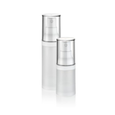 Botella con bomba sin aire de plástico de 5 ml, 10 ml, 15 ml y 30 ml de apariencia delicada, utilizada para el cuidado de la piel