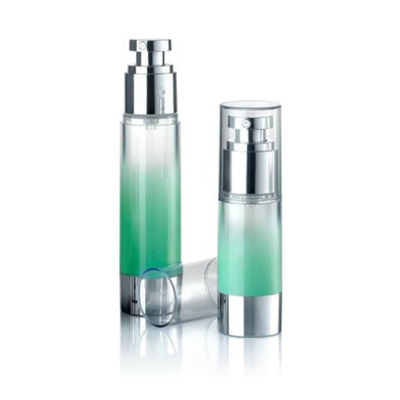 Botella con bomba airless de 15 ml, 30 ml y 50 ml con cabezal plano especial. Soporte para personalización