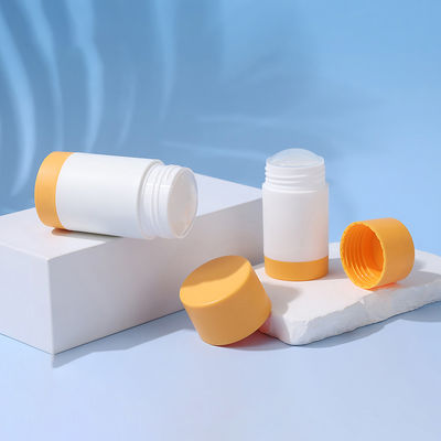 Nuevo diseño 35g 50g 75g PP Doble Cuerpo de Concha Contenedor de Bálsamo Desodorante Fragancia para Cuidado Personal