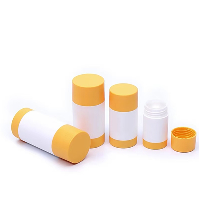 Diseño giratorio 30g 50g 75g 100g PP Contenedor de bastón de desodorante de fragancia corporal de doble concha