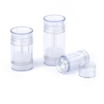 Contenedor cilíndrico de plástico AS de 15g, 30g, 50g, 75g y 100g para fragancias, bálsamo desodorante vacío