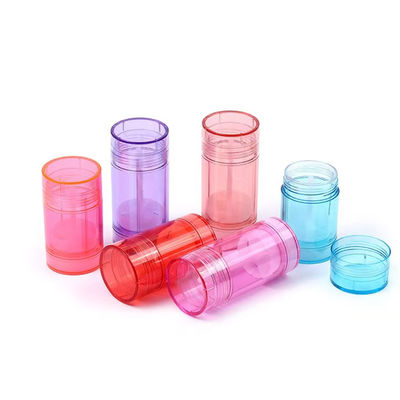 Contenedor de fragancia vacío de bálsamo desodorante con cuerpo de plástico AS de 15g 30g 50g 75g 100g OEM de color personalizado