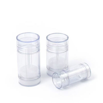 Contenedor de fragancia vacío de bálsamo desodorante con cuerpo de plástico AS de color brillante 15g 30g 50g 75g 100g