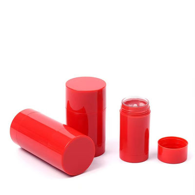 Contenedor de fragancia vacío de bálsamo desodorante con cuerpo de plástico AS de color brillante 15g 30g 50g 75g 100g