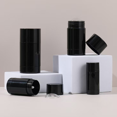 Nuevo aspecto 15g 30g 50g 75g 100g AS Plástico Forma Redonda Cuerpo Perfume Barra Desodorante Vacía
