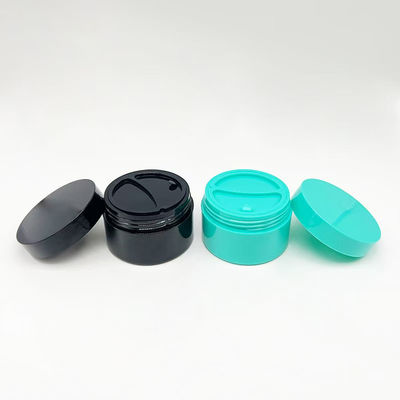 Eco Friendly 50g+50g Matt Surface Double Layer Cream Jar With Spoon