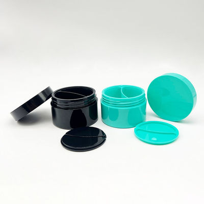 50g + 50g Color personalizado de doble capa de crema Jar para el cuidado de la piel