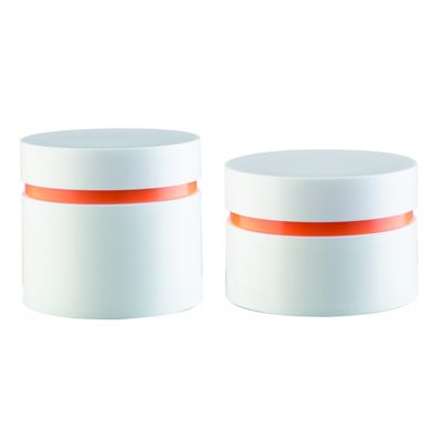 PP Plastic 120g 200g Double Layer Cream Jar With Spoon For Personal Care