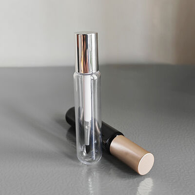 Tubo vacío de plástico blanco de 11 ml y 14 ml para corrector y brillo labial con pincel fino para colorete, iluminador y base