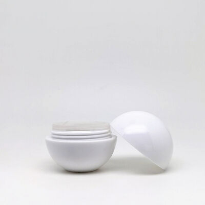 Jarrón de crema de plástico de forma esférica con 5g 25g 50g 80g Acepta diferentes obras de arte Impresión utilizada para el paquete de cuidado de la piel