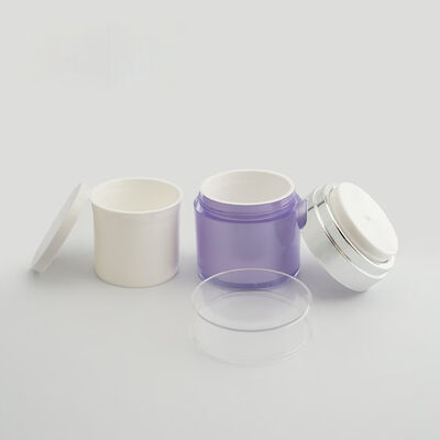 50gr Acrylic Airless Jar Bottle Replaceable Liner for Cosmetic Skincare Cream and Makeup with Plastic Cap