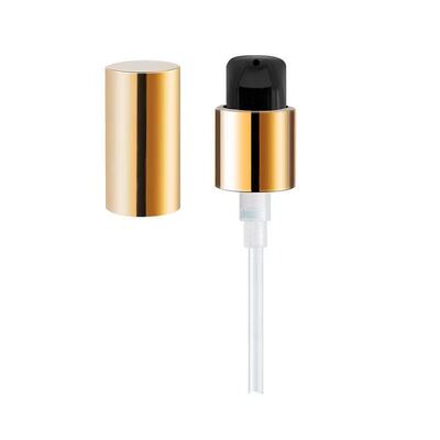 18/410 Golden Aluminum Dispenser Pump With Full Cover for Liquid Foundation Serum Essence Essential Oil