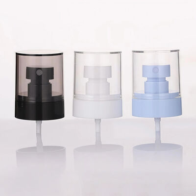 Pulverizador de plástico de media cobertura de 24 mm, niebla blanca con tapa transparente, tapa grande para aplicación de líquidos