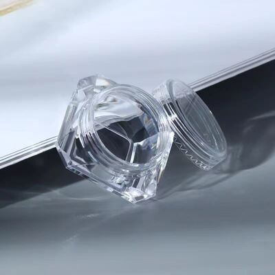 Skirts de viaje portátiles PS Material 3g 5g Jar de crema transparente con opciones de colores múltiples Apoyo a la impresión de seda a color personalizado Usado para el paquete de cuidado de la piel