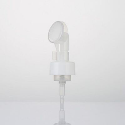 Bomba dispensadora de espuma de plástico de 42 mm y 43 mm con clip y cepillo de silicona a prueba de fugas