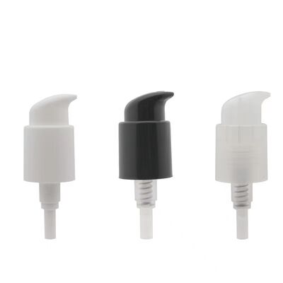 Cabeza de la bomba del dispensador de tratamiento de plástico negro para la base cosmética y la loción para el cuidado de la piel