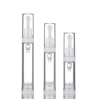 5 ml 10 ml 15 ml tubo de plástico sin aire con masaje en rodillos Emulsión Esencia Aceites Crema para ojos Cuidado de la piel Botella de vacío