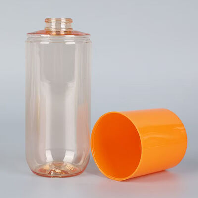 Botella dispensadora cosmética recargable de PET de 150 ml con cuello de 20 mm para acondicionador, loción y cuidado de la piel