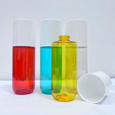 Botella dispensadora cosmética recargable de PET de 150 ml con cuello de 20 mm para acondicionador, loción y cuidado de la piel