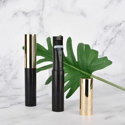 Tubo vacío de rizador de pestañas y máscara 2 en 1 con cabezal de cepillo de silicona, tubo de crema de máscara de 10 ml con herramienta de maquillaje vacía rizador de pestañas