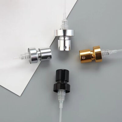 Rociador de niebla fina rizada de aluminio 13 mm 15 mm 18 mm 20 mm, dorado y plateado brillante, bomba pulverizadora de perfume
