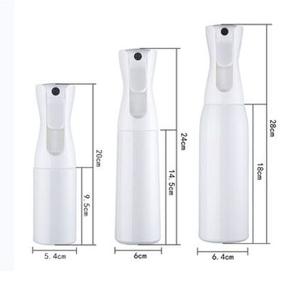 Botella pulverizadora continua de PET de 200 ml a 500 ml con tecnología de niebla, certificada REACH, colores personalizados