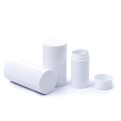 Botella cilíndrica de 30g 50g 75g de desodorante de PP Usado para maquillaje