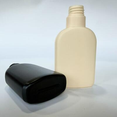 Botella de plástico vacía de 28 mm 200 ml HDPE 33 g Negro mate/Beige para envases de lociones y champú cosméticos