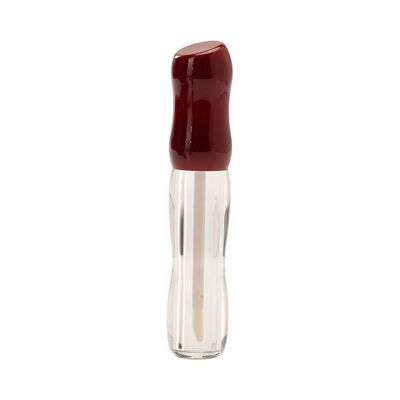 Botellas de brillo labial Reloj de arena Forma curva Tubos de brillo labial transparente con varillas de aplicación Multi brillante Red Brown Caps Recargable recipientes de maquillaje labial para el aceite labial brillo labial