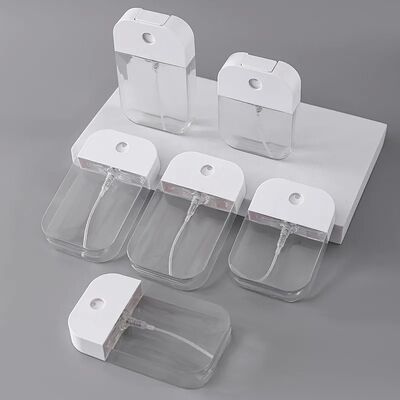 Botellas de pulverización de perfume de tarjeta de bolsillo recargables de 30 ml y 50 ml al por mayor, botellas de pulverización de fragancia portátiles con forma de tarjeta