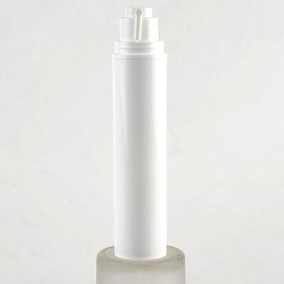 Botella de bomba cosmética sin aire blanca para crema para el cuidado de la piel, loción y sérum