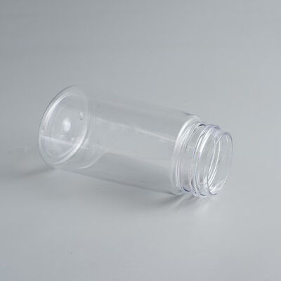 Botella pulverizadora de polvo transparente de 35gr, dispensador de bomba de polvo a presión de plástico vacío para limpieza en seco del cabello