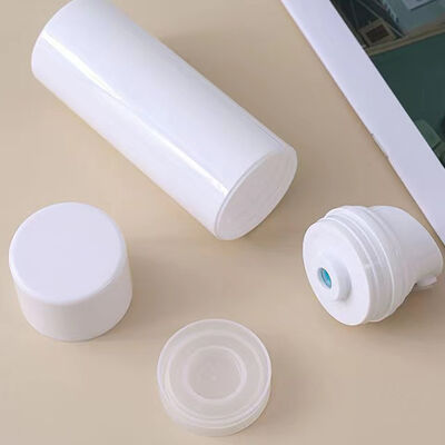 Bottle de la bomba de vacío sin aire de la cerradura de snap blanco personalizable Loción para el cuidado de la piel suero 30/50/75ml Contenedor Color de logotipo personalizado