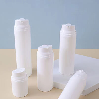 Bottle de la bomba de vacío sin aire de la cerradura de snap blanco personalizable Loción para el cuidado de la piel suero 30/50/75ml Contenedor Color de logotipo personalizado