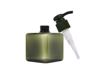 Vida útil larga a prueba de calor de la botella verde cuadrada del cosmético PETG