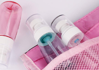 Las botellas plásticas cosméticas rosadas azules modificaron capacidad y colores para requisitos particulares