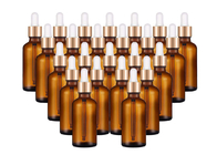 Botellas de cristal vacías del casquillo de oro para el uso del cuidado personal de los aceites esenciales