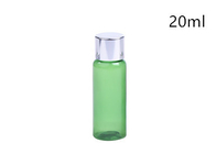 Botella de aluminio 20ml del casquillo de los contenedores cosméticos portátiles del plástico transparente con las tapas