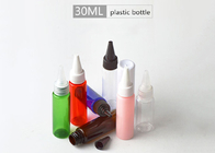 Botellas de agua plásticas coloridas, botellas plásticas de los PP 30ml del ANIMAL DOMÉSTICO pequeñas con las tapas