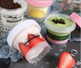 Cuencos disponibles plásticos libres del helado de BPA con las tapas del rosa y blancas