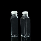 botella plástica de la bebida del ANIMAL DOMÉSTICO cuadrado vacío 16oz con el casquillo transparente